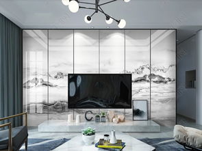 新中式山水水墨石紋大理石背景墻 設(shè)計(jì)美學(xué)與實(shí)用素材